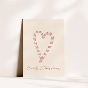 Weihnachtskarte Lovely Christmas | Loha Design | Schlichte Postkarte zu Weihnachten – Grußkarte zum Advent für Familie, Freunde und Kollegen