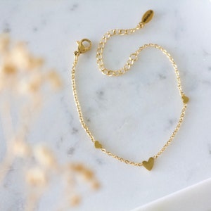 Triple Heart Chain Bracelet - Waterproof, Tarnish Free