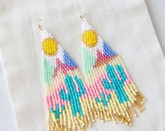 Beaded Desert Sunset Earrings