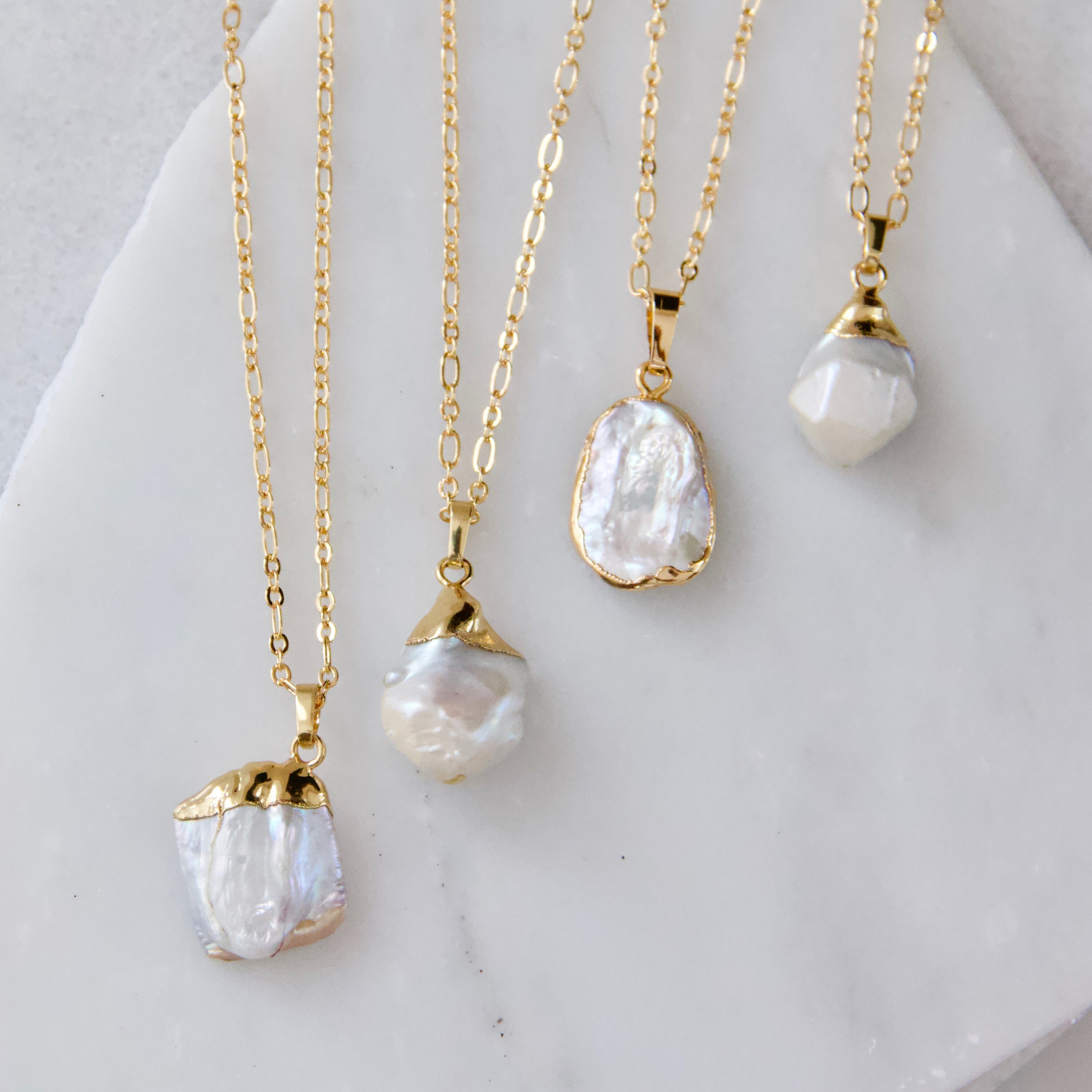 Natural Pearl Necklace - Etsy