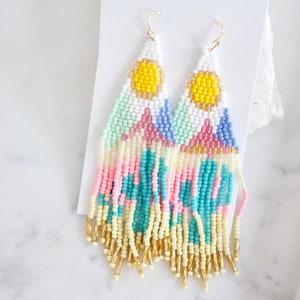 Beaded Desert Sunset Earrings image 4