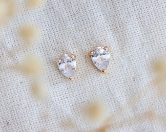 CZ Teardrop Earrings