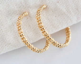 Textured Hoop Earrings