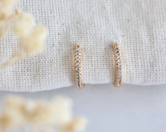 CZ Everyday Hoop Earrings