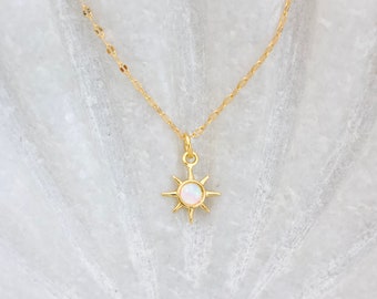 Opal Sun Necklace