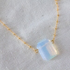 Opalite Rectangle Necklace image 3