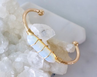 Opalite Wire Wrapped Bracelet