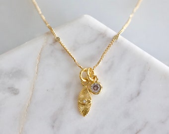 CZ Evil Eye Necklace