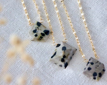 Dalmatian Jasper Freeform Necklace