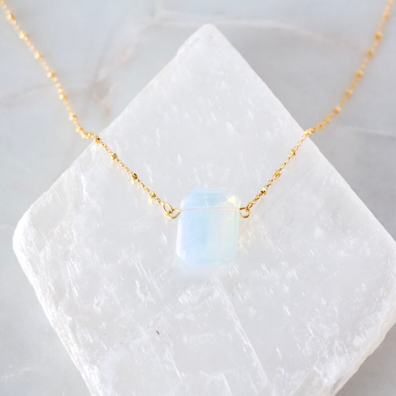 Opalite Rectangle Necklace image 4