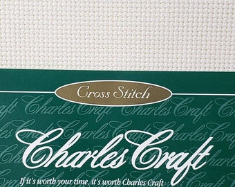 Charles Craft Aida Fabric 16 Count 12 Inch x 18 Inch 100 % Cotton Cross Stitch