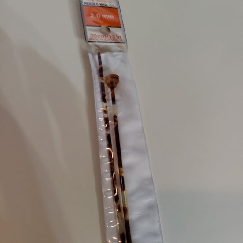 New Swallow Casein Knitting Needles Single Pointed Pair Size Etsy