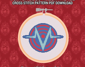 Voxtek Logo Hazbin Hotel Cross Stitch Instant Pattern Download
