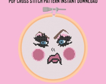 Lil Poundcake Drag Race Cross Stitch PDF Pattern Instant Download