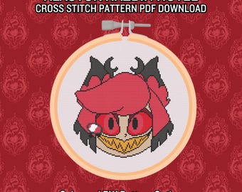 Radio Demon Alastor Hazbin Hotel Cross Stitch Instant Pattern Download