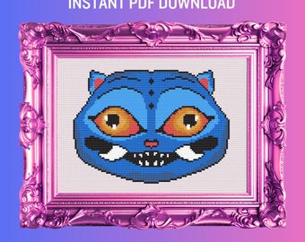 Kpop Hunters Inspired Derpy Tiger Cross Stitch PDF Pattern Instant Download