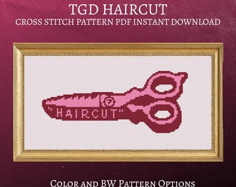Noah Kahan The Great Divide Haircut Cross Stitch Pattern (PDF Download)