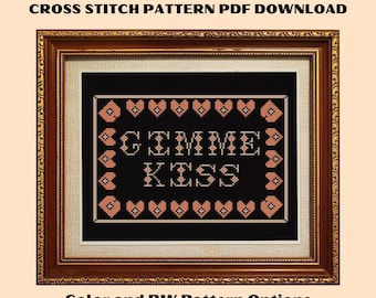 Gimme Kiss Heated Rivalry Cross Stitch PDF Pattern Instant Download