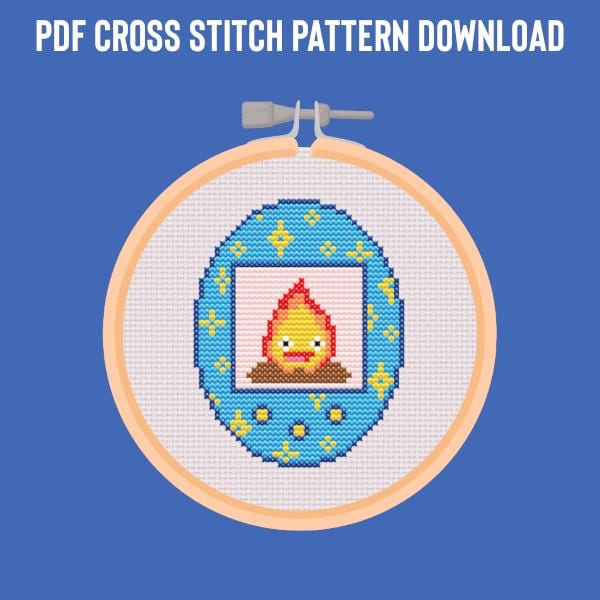 カルシファーページ Calcifer cross stitch - Etsy 日本