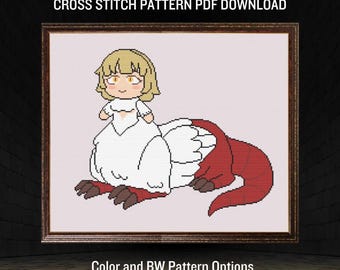 Chimera Falin Dungeon Meshi Cross Stitch Instant Pattern Download