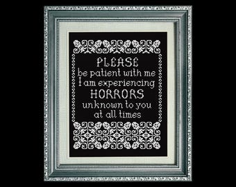 Horrors Unknown Cross Stitch PDF Pattern Instant Download
