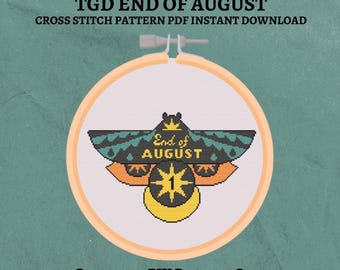 Noah Kahan TGD End of August Cross Stitch Pattern (PDF Download)
