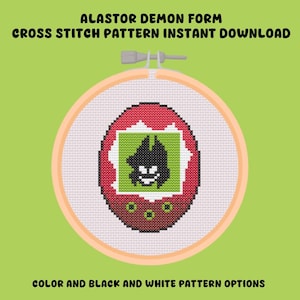 Radio Demon Alastor Tamagotchi Cross Stitch Instant Pattern Download