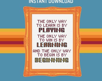 Game Changer The Only Way Cross Stitch PDF Pattern Instant Download
