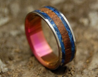 Titanium Triple Groove Pink Anodized Ring Fine Jewelry Ideal Gifts For Women
