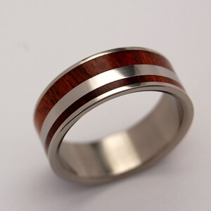 wedding rings, titanium rings, wood rings, mens rings, Titanium Wedding Bands, Eco-Friendly Rings, Wedding Rings MORNING OF CREATION image 3