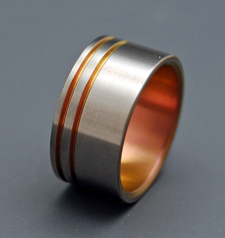 Titanium wedding ring wedding ring titaniun rings mens | Etsy