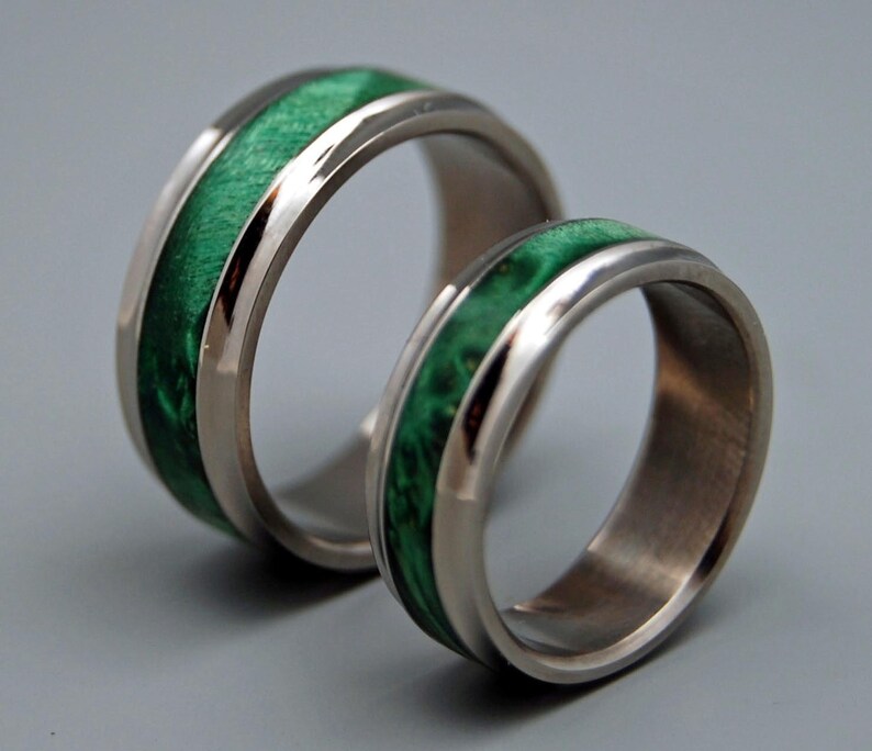 Wooden Wedding Ring Titanium Wedding Band Wedding Rings - Etsy