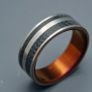 Black rings, wedding rings, titanium rings, wood rings, mens rings, Titanium Wedding Bands, Eco-Friendly Wedding Rings - ROSENKRANTZ