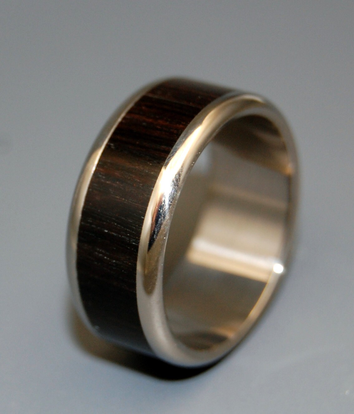 Wooden Wedding Rings titanium wedding rings box elder wood | Etsy