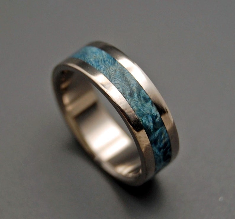 Wooden Wedding Rings, Titanium Wedding Band, wedding rings, titanium rings, men's rings, women's rings, wood ring STARRY STARRY NIGHT image 4