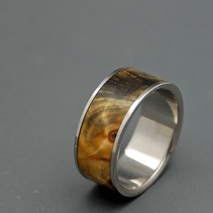 Titanium rings, wood rings, mens rings, Titanium Wedding Bands, Eco-Friendly Rings, Wedding Rings SWIMMING IN the DARK image 4