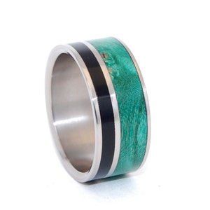 Black rings, wedding ring, titanium rings, wood rings titanium wedding ring, mens ring, womens ring WITS THAT do AGREE image 2