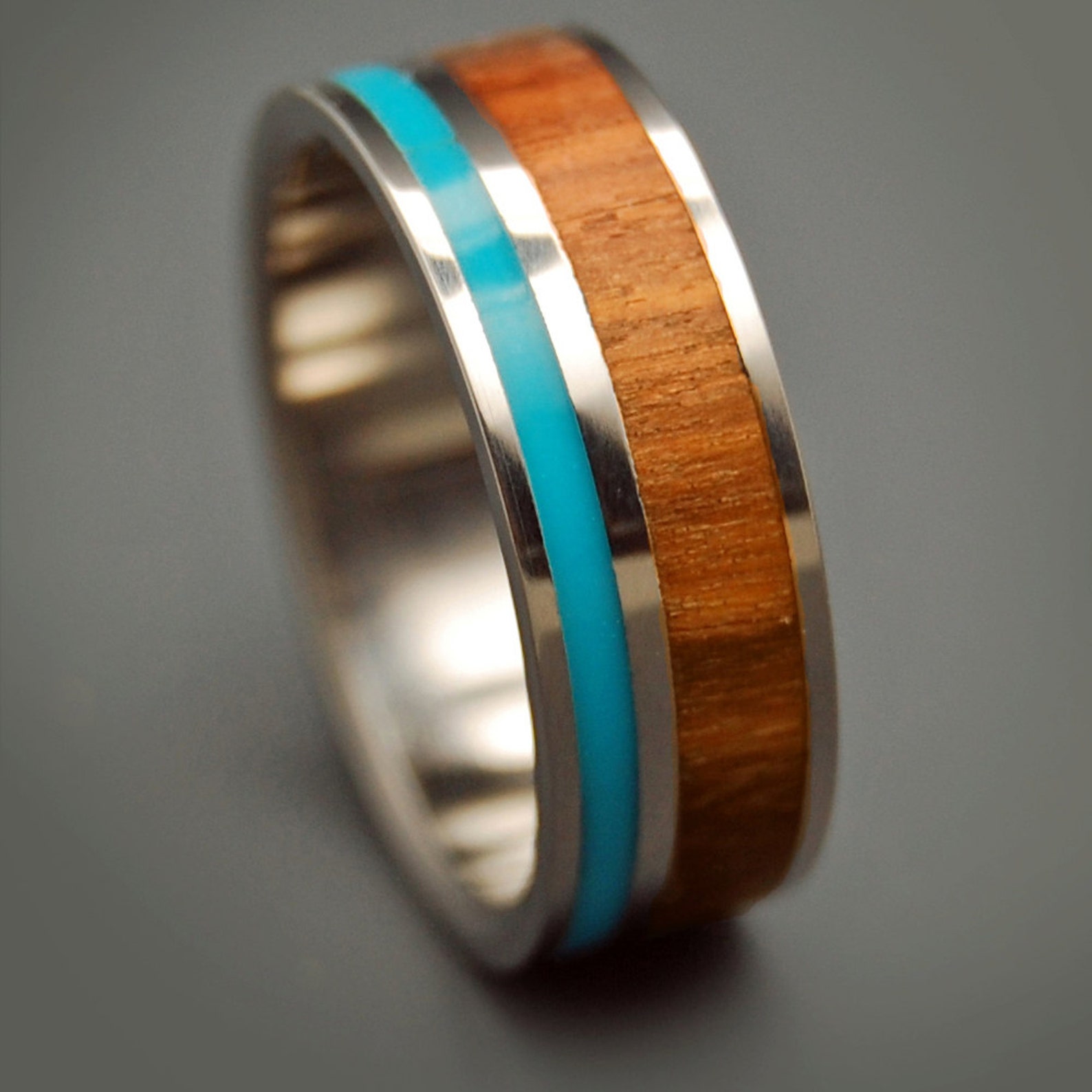 Wooden Wedding Rings Titanium Ring Titanium Wedding Rings Etsy UK