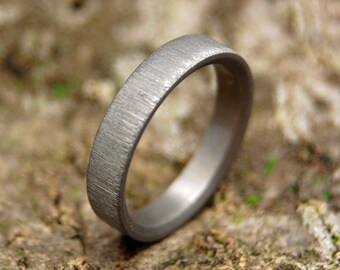 Titanium Wedding ring, Mens Ring, Womens Ring, Anodized Ring, bronze ring, Eco-Friendly Ring, Unique Rings- VERTICAL STROKE SLEEK