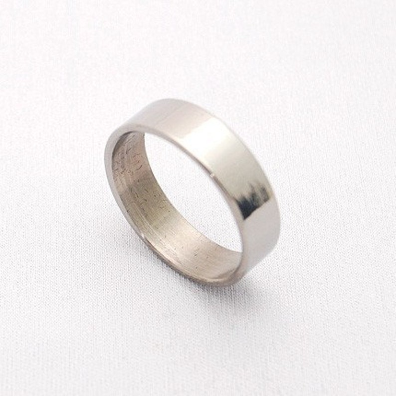 wedding rings, titanium rings, wood rings, mens rings, Titanium Wedding Bands, Eco-Friendly Rings, Wedding Rings SIMPLE MIRROR image 1