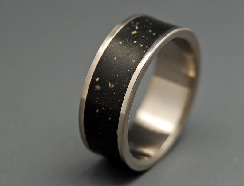 wedding rings, titanium rings, wood rings, mens rings, Titanium Wedding Bands, Eco-Friendly Rings, Wedding Rings NIGHT SKY image 2