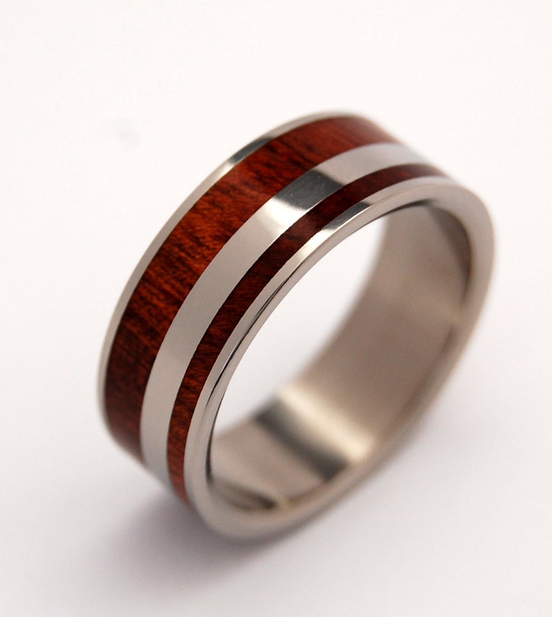 wedding rings, titanium rings, wood rings, mens rings, Titanium Wedding Bands, Eco-Friendly Rings, Wedding Rings MORNING OF CREATION image 2