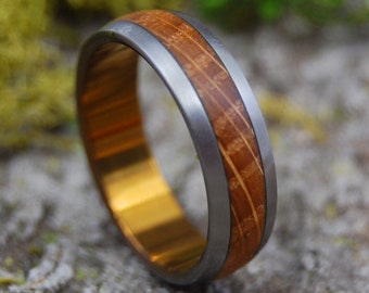 mens ring, womens ring, wedding rings, titanium rings, wood rings, Titanium Wedding Bands, Wedding Rings - GUNNY