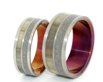 Titanium wedding ring, wedding ring, titaniun rings, mens ring, womens rings, eco-friendly - JUNIPER FLOWERS