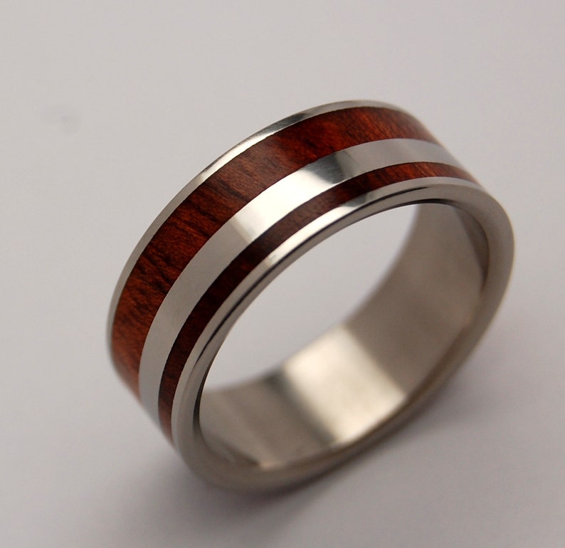 wedding rings, titanium rings, wood rings, mens rings, Titanium Wedding Bands, Eco-Friendly Rings, Wedding Rings MORNING OF CREATION image 4