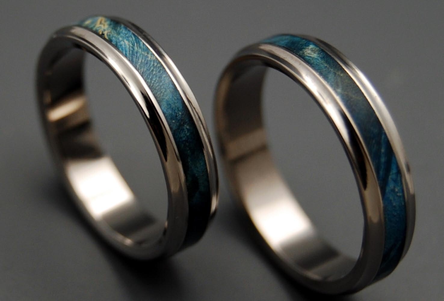 Wooden Wedding Rings Titanium Wedding Ring Matching Wedding - Etsy Canada