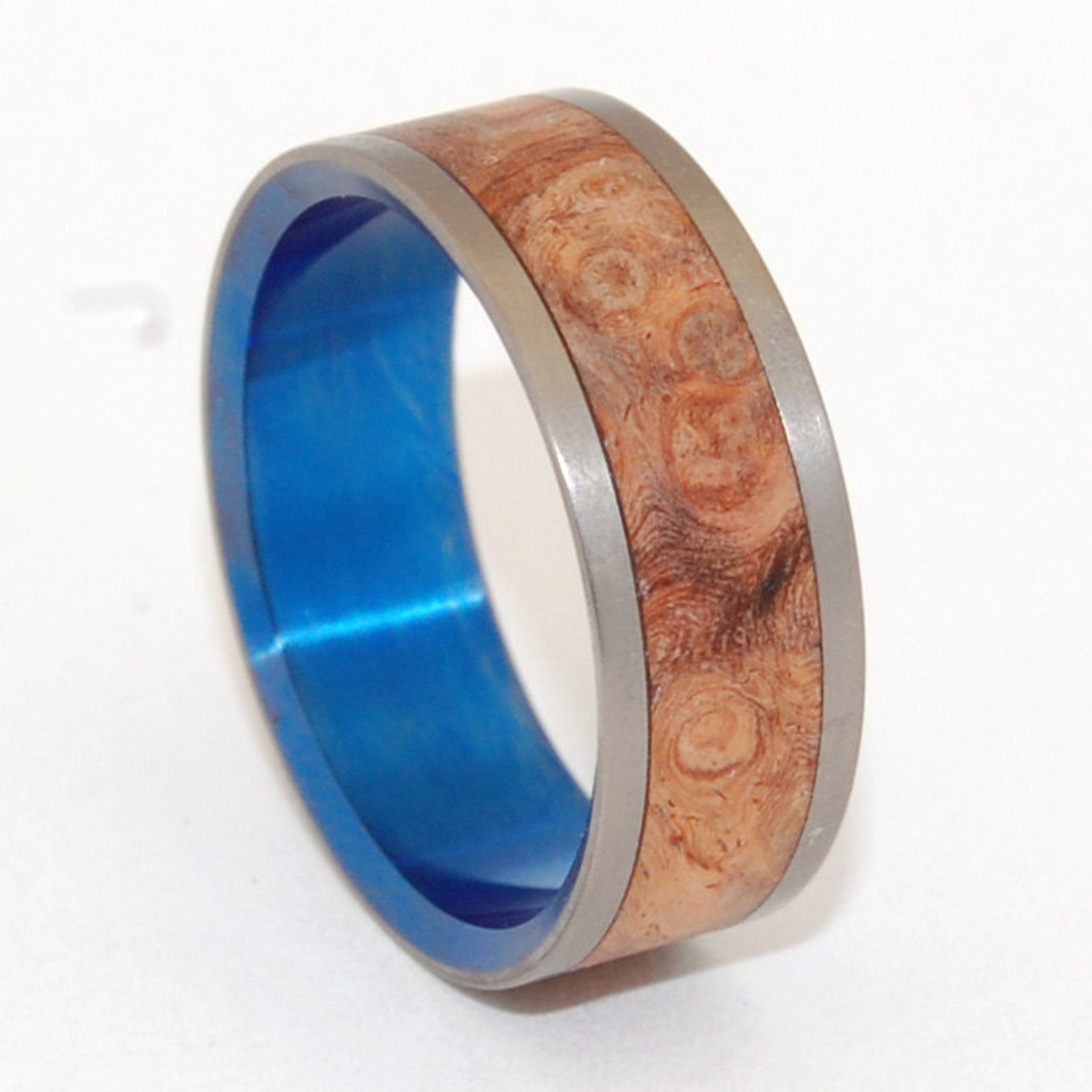 Wooden Wedding Rings Titanium Ring Titanium Wedding Rings Etsy