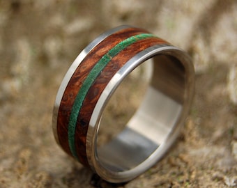 Wooden Wedding Rings, titanium ring, titanium wedding rings, Eco-friendly rings, mens ring, womens rings, wood rings - FOREST HILLS