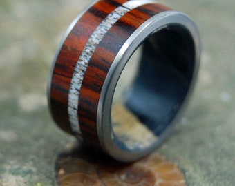 Moose Wedding Ring, antler, wooden wedding ring, moose antler, maple ring, wedding band - MOOSE ON the MOORS