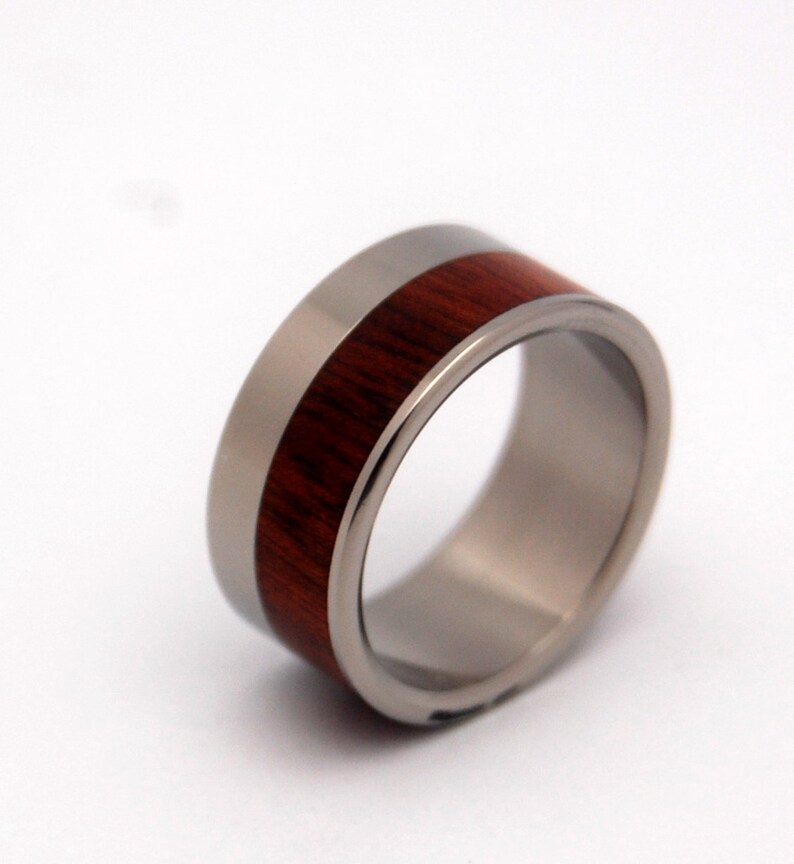 Anillo de boda de madera anillo de bodas de titanio anillo ...